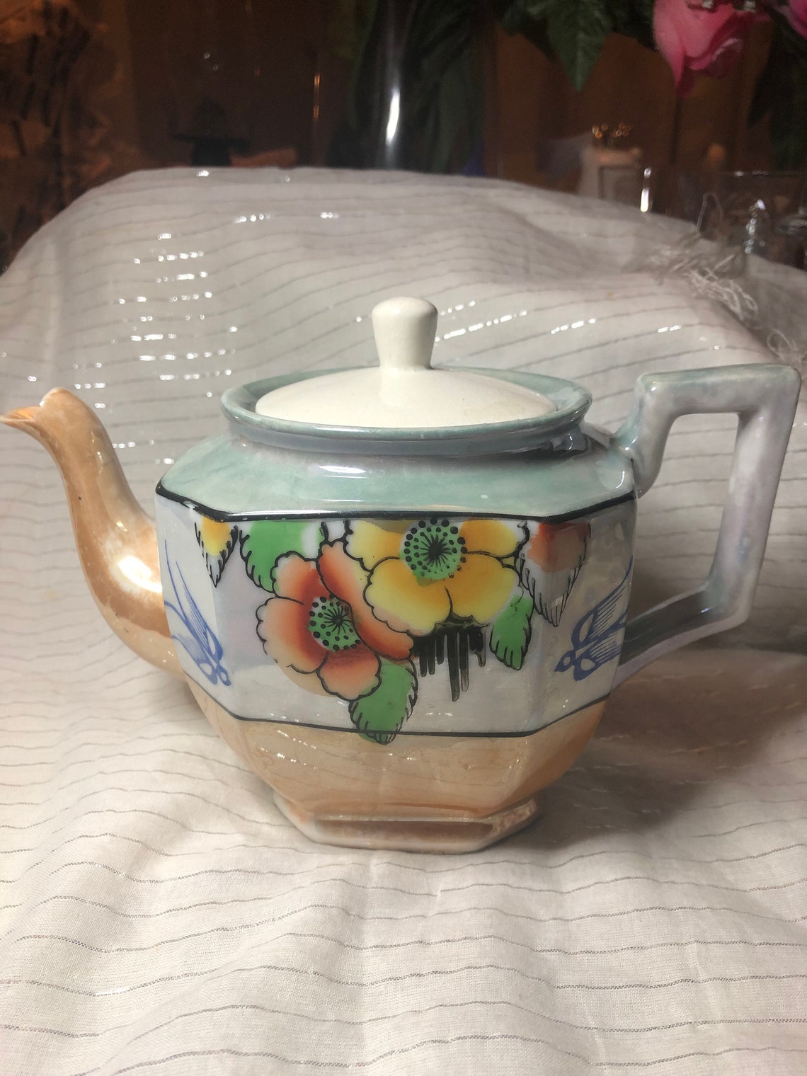 Tea Pot Lusterware Made in Japan Etsy