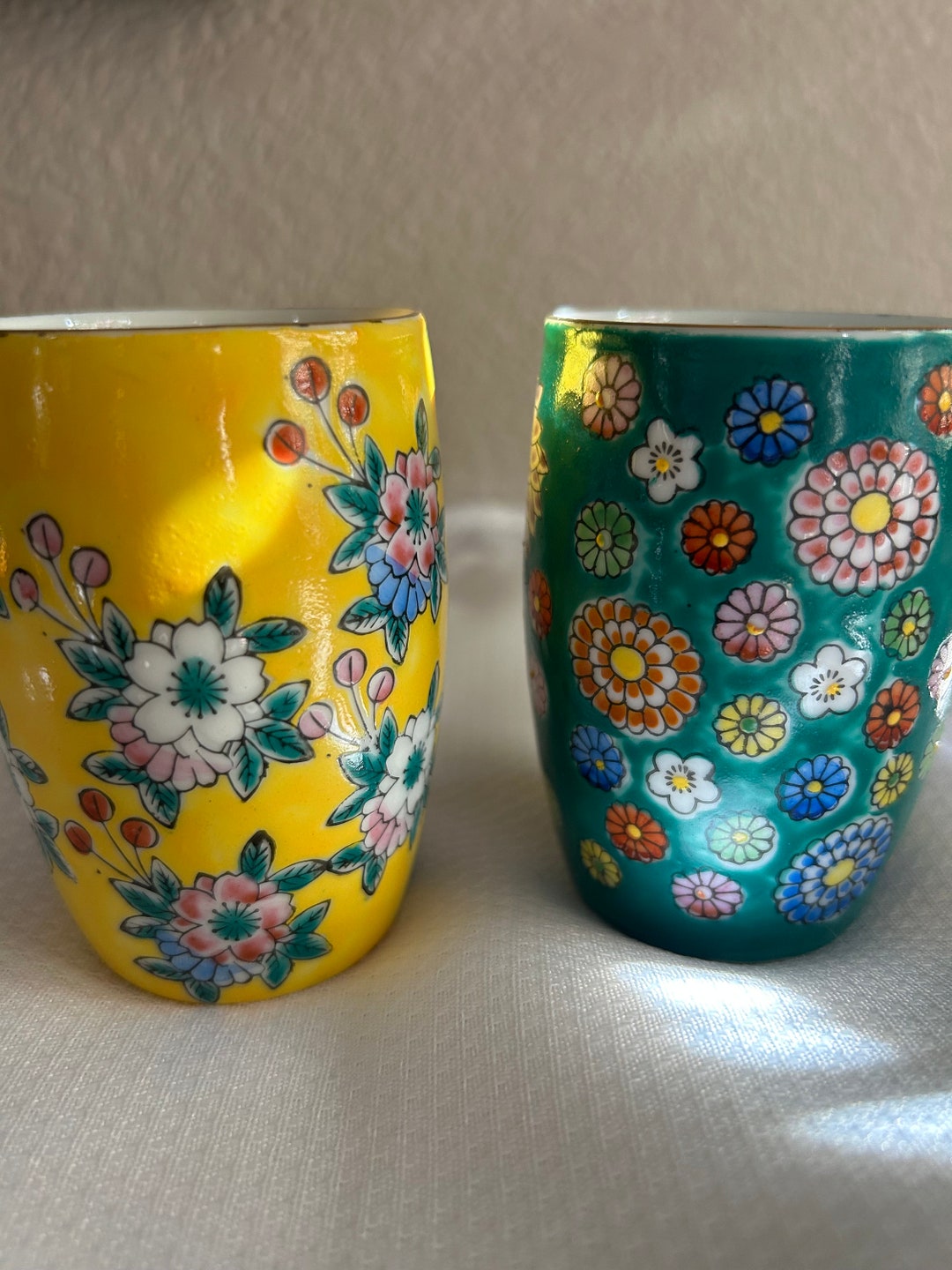 Saki Porcelain Cups Chadwick Japan Vintage Item Etsy