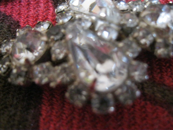 Vintage 1930's Crystal Glass Brooch - image 6