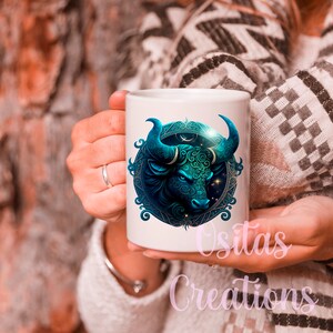 Taurus  zodiac mug coffee cup - April/May Birthday