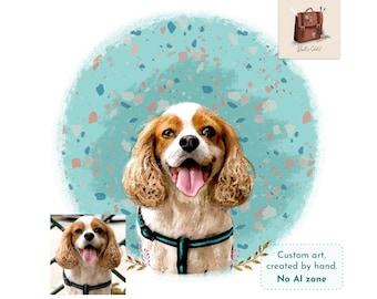 Custom Pet Portrait from Photo, Custom Pet Drawing, Dog Drawing, Watercolor Pet, Dog Cat Artwork, Dog portrait, Pet Memorial, Personalized
