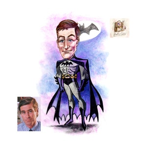 Custom superhero portrait from your photo, superhero caricature, superhero dad/mom gift, ready to print, gift for kids, superhero boy/girl