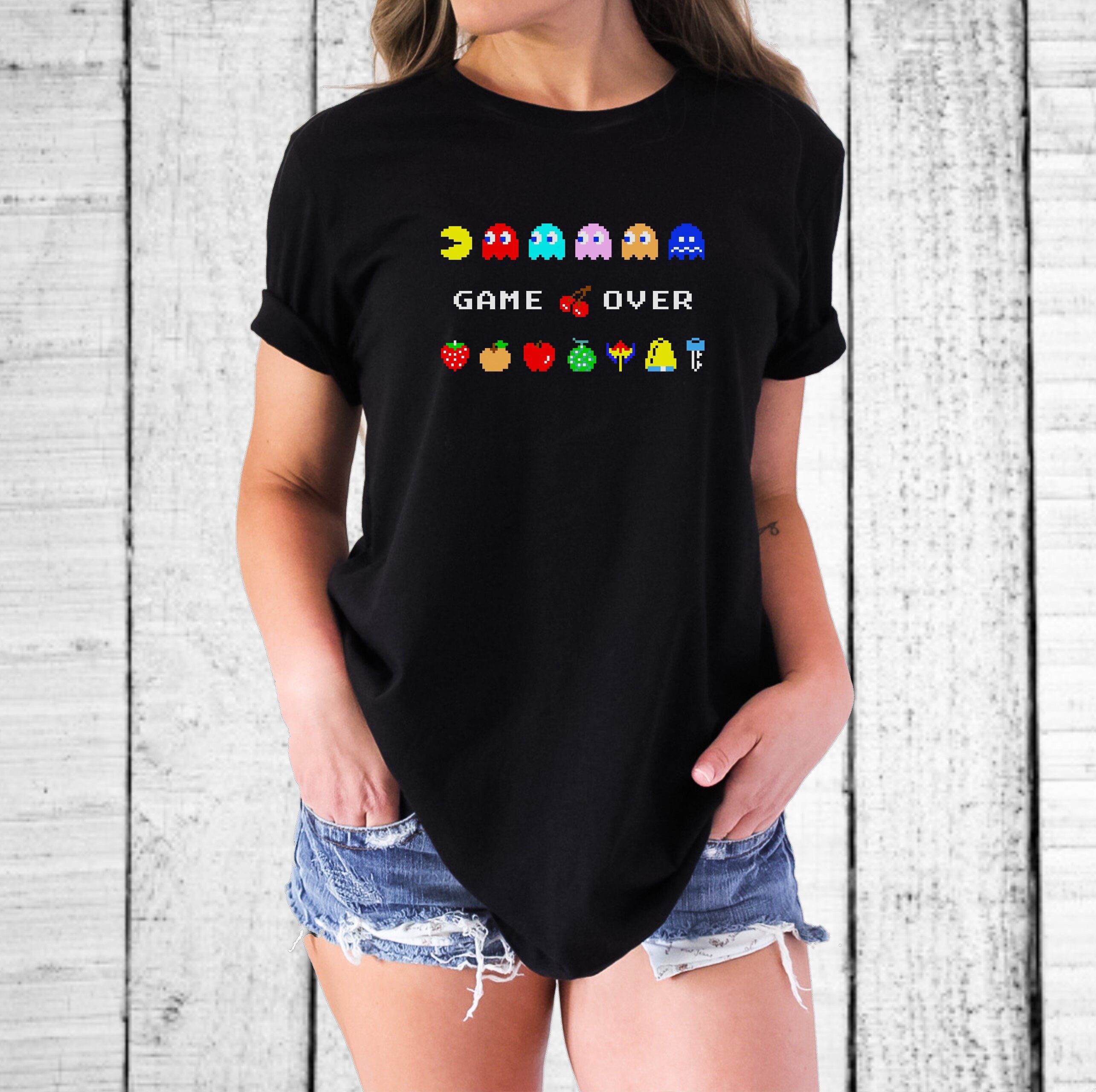 Pac Man Nintendo Atari 2xl T Shirt Video Game Ghost Toy NES Arcade Game  Munchies