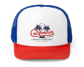 California Trucker Cap. Surfing Hat. California Surfing.