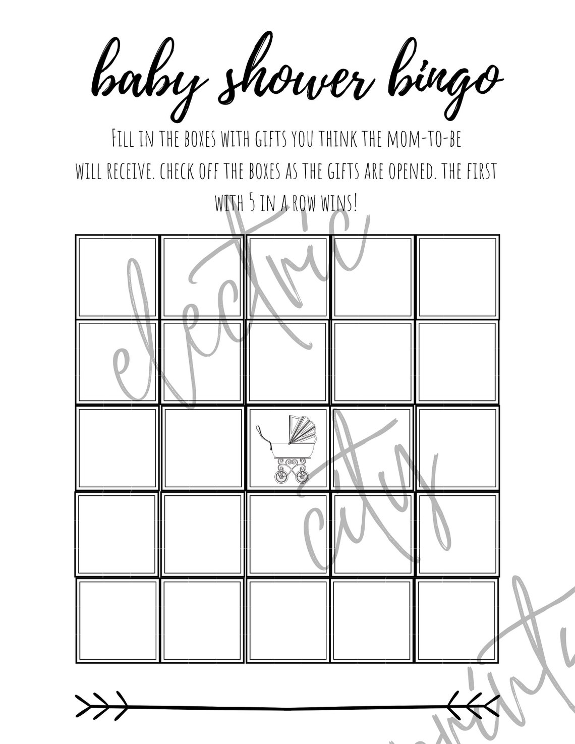 INSTANT DOWNLOAD Baby Shower Game Bingo Etsy