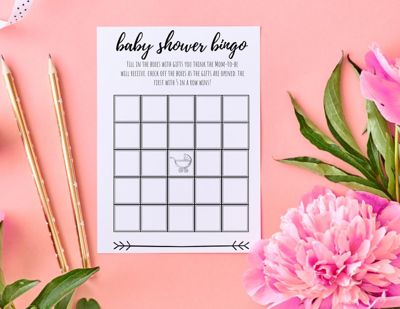 INSTANT DOWNLOAD Baby Shower Game Bingo Etsy