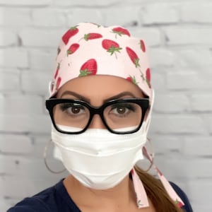 Surgical Cap / Scrub Cap with Buttons / Womens Scrub Cap / Medical Scrub Cap / Head Cap / Doctors / Nurse Hat / Dental Scrub Cap / Pediatric