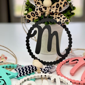 Car charm rear view mirror | car mirror charm | car freshie | Letter monogram car charm | car accessories | car decor gift for her | mom