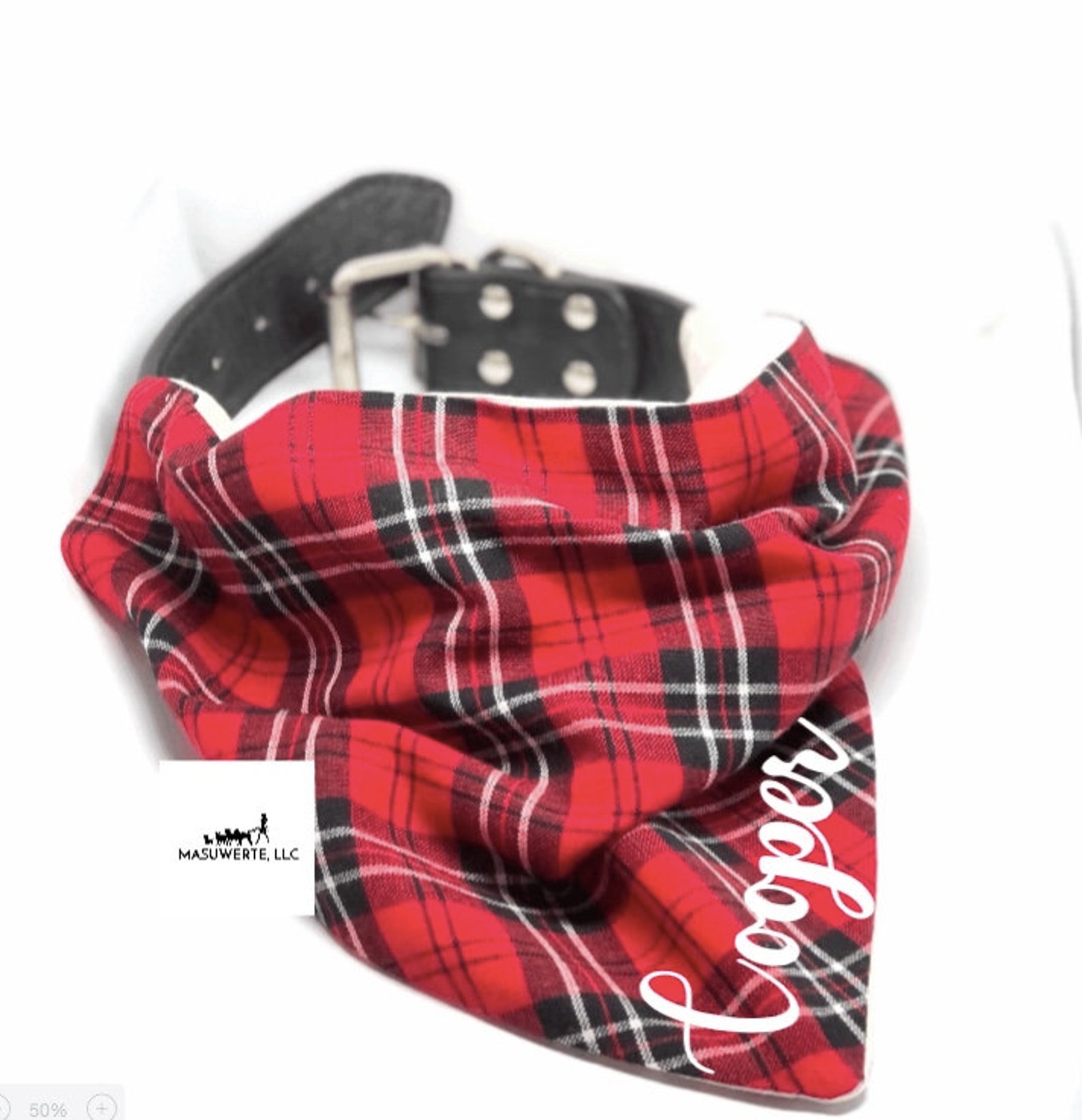 Custom Dog Bandana Slip on Over Collar Bandana Red Black Etsy UK