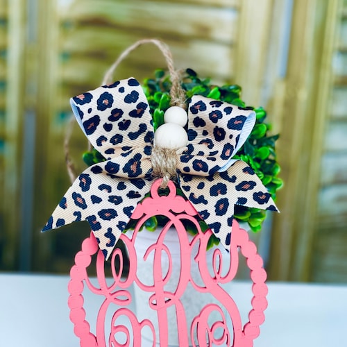 Car charm rear view mirror | Cheetah car mirror charm | car freshie | Initial monogram car charm | car accessories | western car decor gift