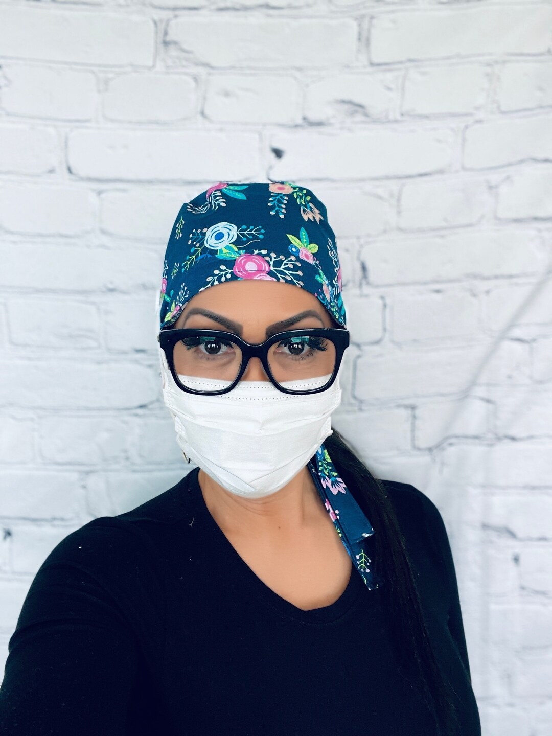Scrub Cap, Nurse Hat, Scrub Cap With Buttons, Womens Scrub Cap, Dental