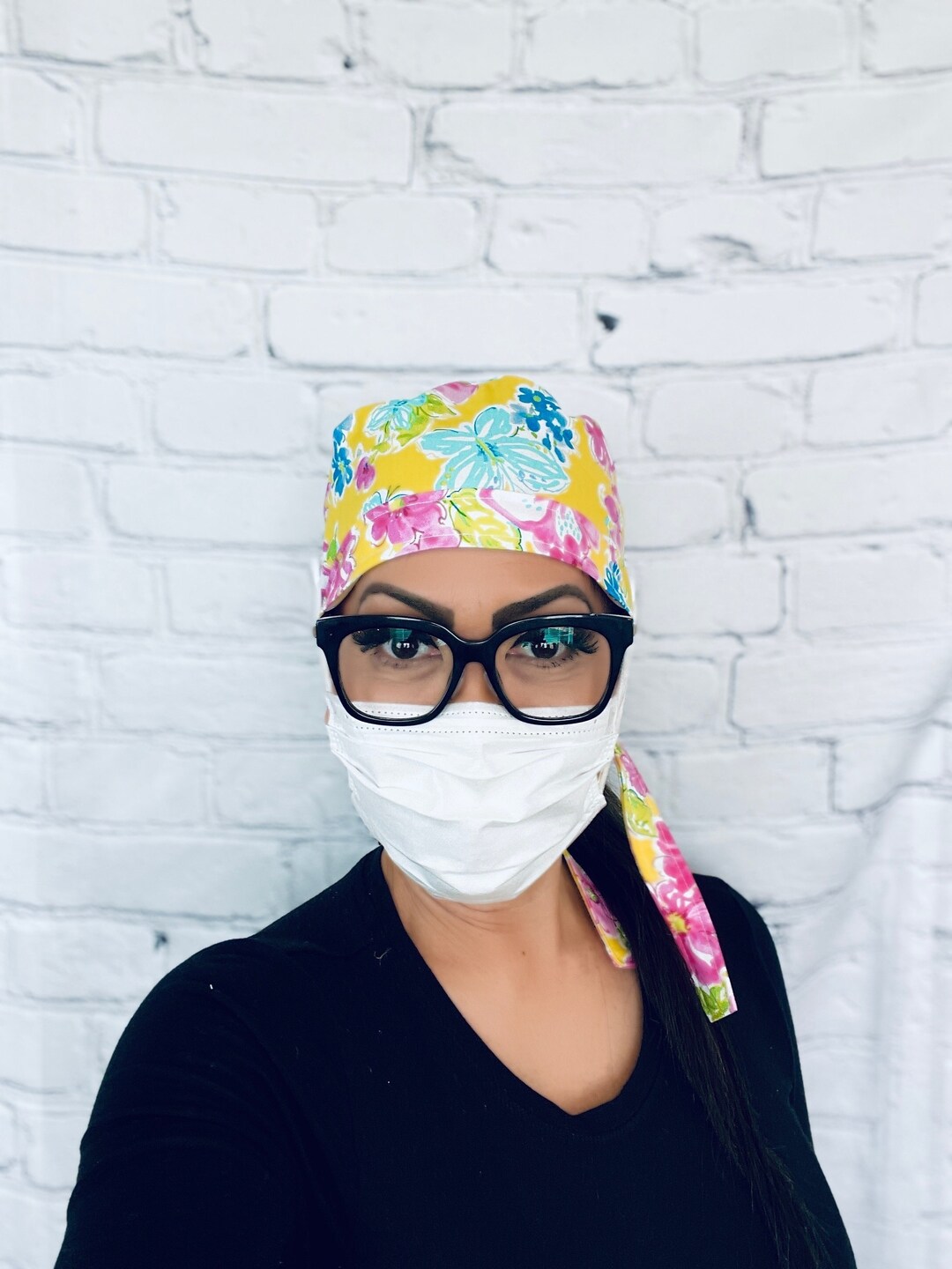 Surgical Cap / Scrub Cap With Buttons / Nurses Head Cap / Medical Scrub