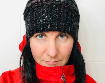 Crochet Hat, PDF Pattern, Ribbed Band, Chunky Beanie
