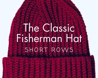 Crochet  Hat, The Classic Fisherman Hat, YouTube, Crochet Pattern, Crochet Worked Flat, Crochet Hat, Crochet Toque, Crochet Beanie