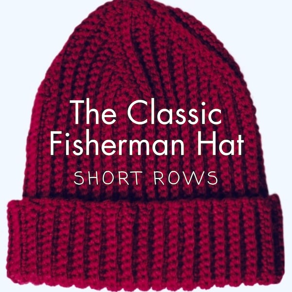 Crochet  Hat, The Classic Fisherman Hat, YouTube, Crochet Pattern, Crochet Worked Flat, Crochet Hat, Crochet Toque, Crochet Beanie