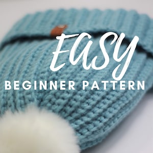 MODÈLE de chapeau au crochet, modèle de chapeau au crochet facile, modèle de chapeau au crochet pour débutant, chapeau d’hiver confortable, chapeau côtelé, premier projet de crochet