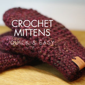 Crochet  Pattern MITTENS, The Tofino Mittens, YouTube, Crochet Pattern, Quick Crochet Pattern, Easy Crochet Mittens
