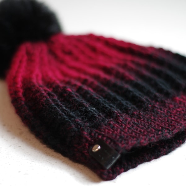 Modèle de bonnet au crochet : bonnet facile pour adulte avec bords-côtes (Modèle PDF)