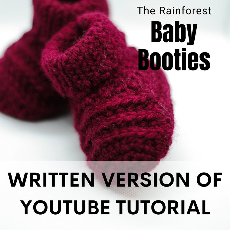 Crochet Pattern BABY BOOTIES, The Rainforest Baby Booties, YouTube, Crochet Pattern, Crochet Worked Flat, Quick Crochet, Baby Slippers image 2