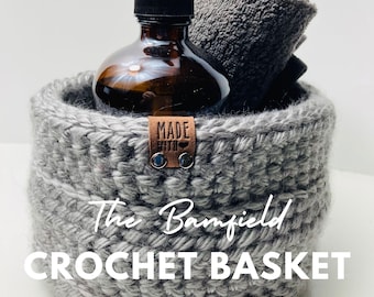 NEW Crochet  Pattern BASKET, The Bamfield Crochet Basket, YouTube, Crochet Pattern, Quick Crochet Pattern, Crochet Basket