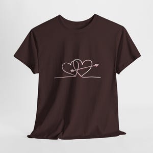 Love Arrow Tee, Valentine&#39;s Day Hearts Shirt, Romantic Cupid Gift, Cute Couples T-shirt, Matching Love Tops, Heart Arrow Graphic Tee