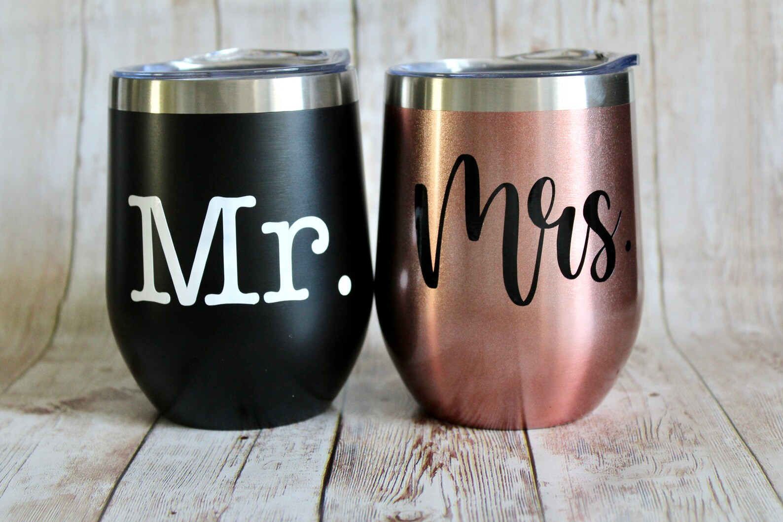 2 pack Wedding Tumblers Customizable Mr. & Mrs. Keepsake Gift Etsy
