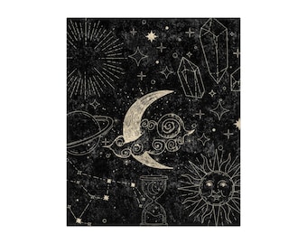 Celestial crushed fluwelen deken