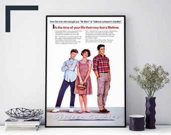 film posters 80s Sixteen Candles (1984) - Movie Film Poster Print - A3 A4 A5 Home Decor/Wall Art