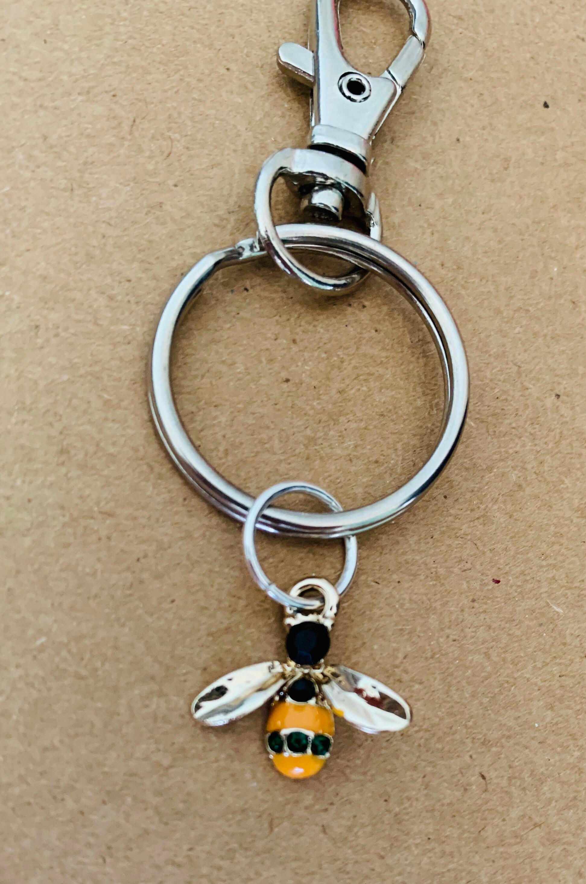 Bee keyring bee gift bumble bee keyring Etsy