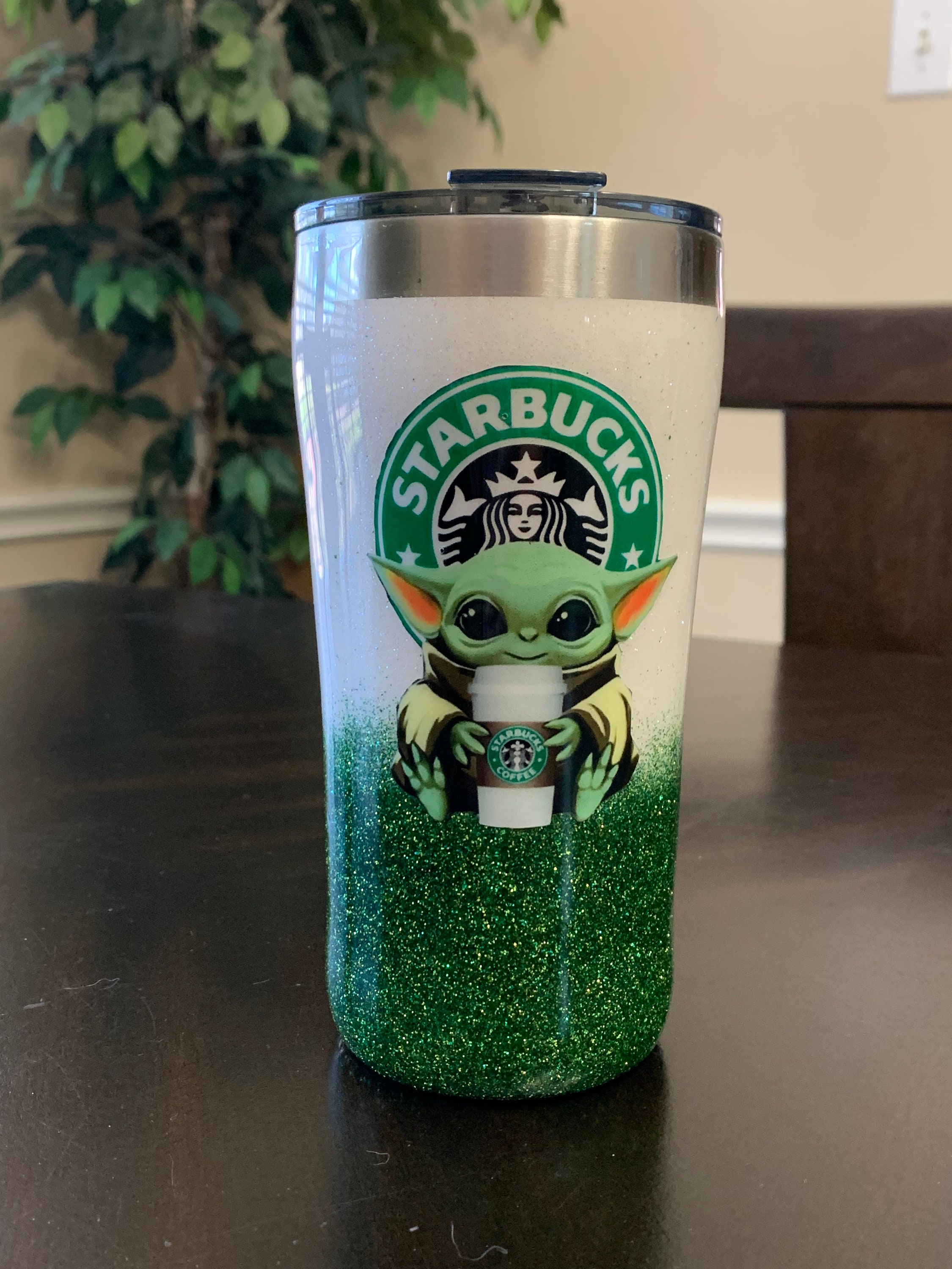 Baby Yoda and Starbucks Tumbler Etsy
