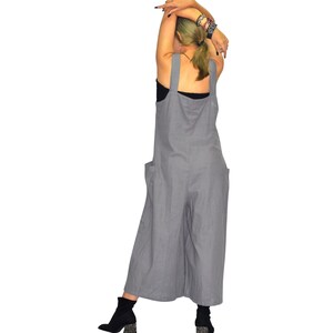 SHINTA Jumpsuit aus Baumwolle mit weitem Bein: 3/4 Boho Chic Overall Bild 6