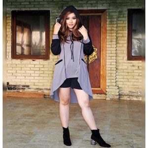 RHAMA Hooded Jersey Top with Pockets ~ Sweatshirt Hoodie ~ 100% Cotton ~