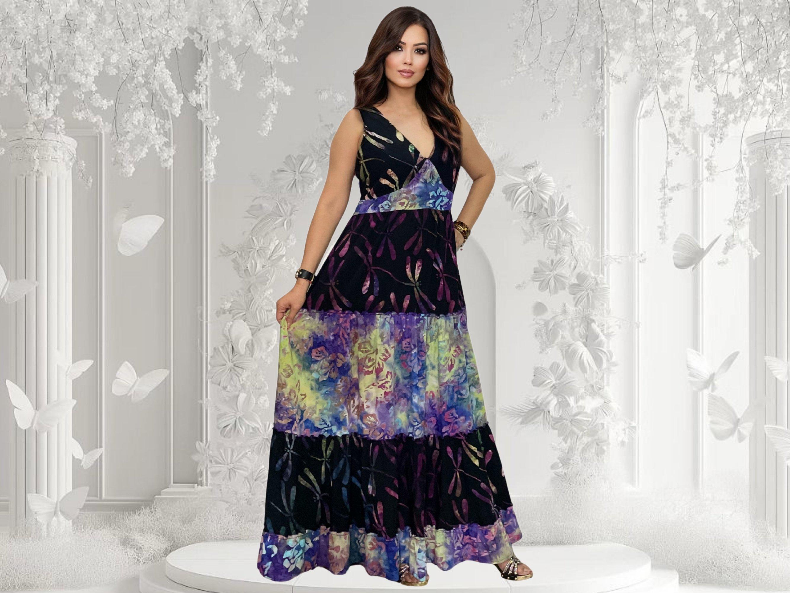 knee length dresses for ladies Dragonfly Garden Ankle Gown – Cream
