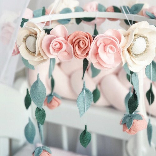 Flower Boho Baby Mobile Dreamcatсher Nursery Decor Etsy