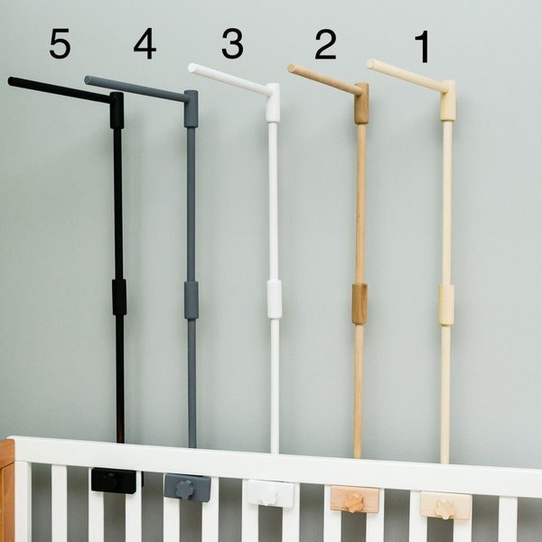 Wooden baby mobile holder Natural hanger for baby crib Nursery mobile crib holder Eco baby mobile wood arm