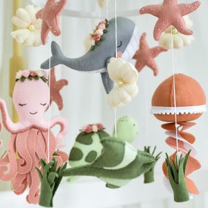 Nautical ocean mobile baby Under the sea nursery baby moble personalized