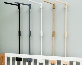 Wooden baby mobile holder Natural hanger for baby crib Nursery mobile crib holder Eco baby mobile wood arm