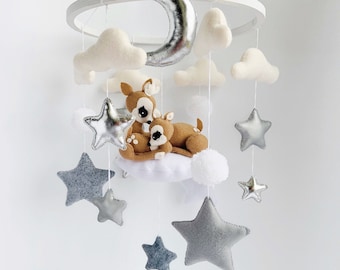 Woodland baby mobile - Deer nursery decor - Bambi neutral gender baby shower gift