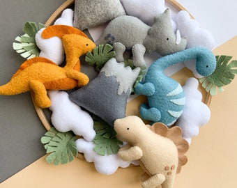 Dinosaur nursery mobile Baby mobile dinosaur Dinosaur baby shower Personalized neutral baby shower gift