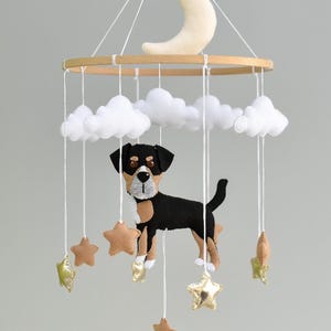 Dog baby mobile Custom dog felt mobile Pets crib mobile Neutral baby mobile Cloud mobile Handmade personalized mobile Baby shower gift
