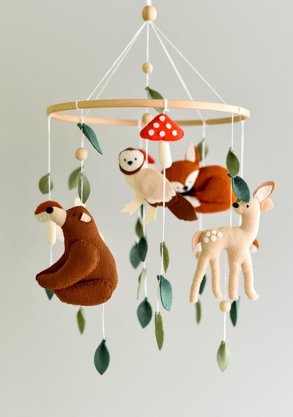 Forest Animals Woodland Creature Baby Mobile Forest Baby Mobile