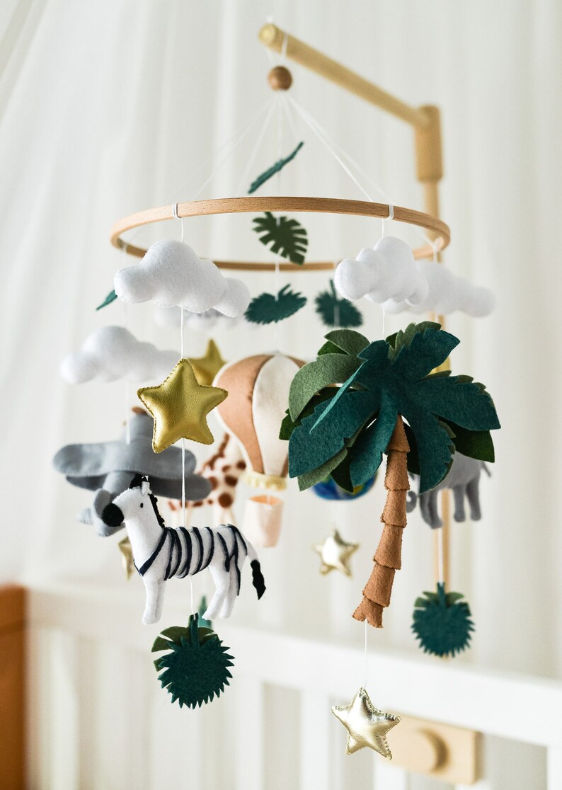 Safari Baby Mobile Jungle Crib Mobile Adventure Nursery Etsy