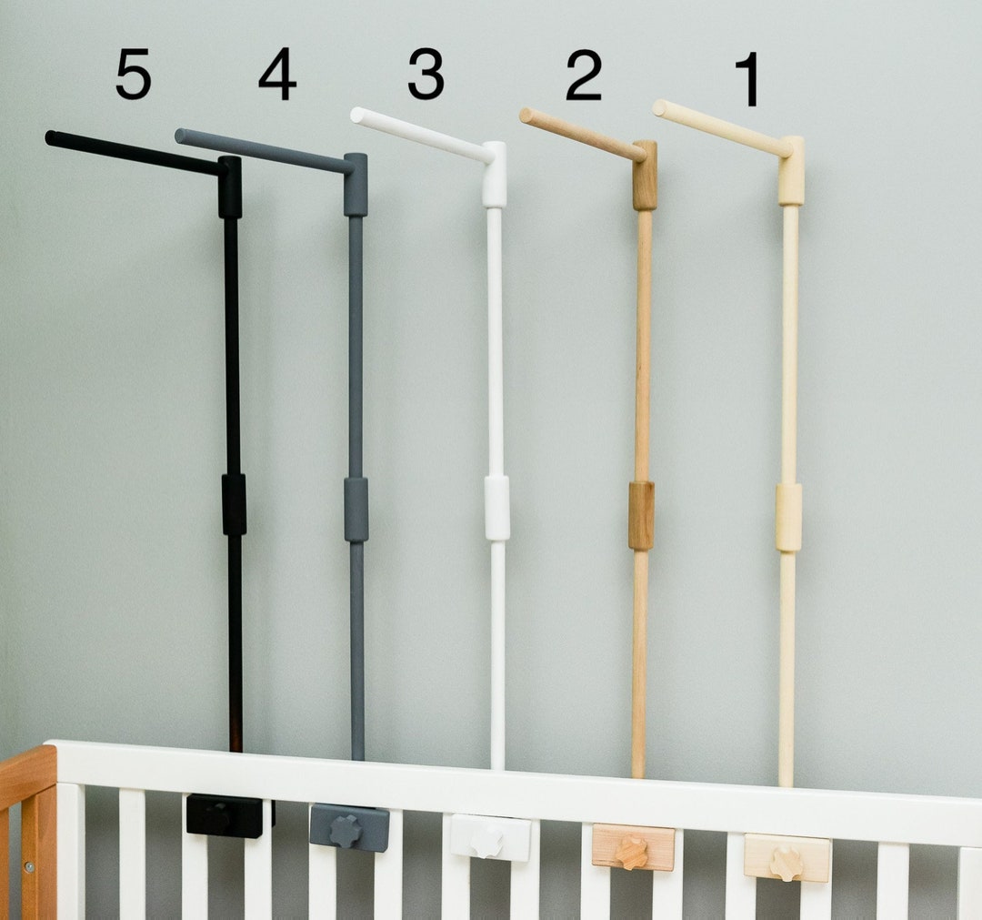 Wooden Baby Mobile Holder Natural Hanger for Baby Crib Nursery Mobile Crib Holder Eco Baby