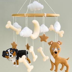 Custom dog mobile Baby mobile pets Dog breed personalized nursery mobile