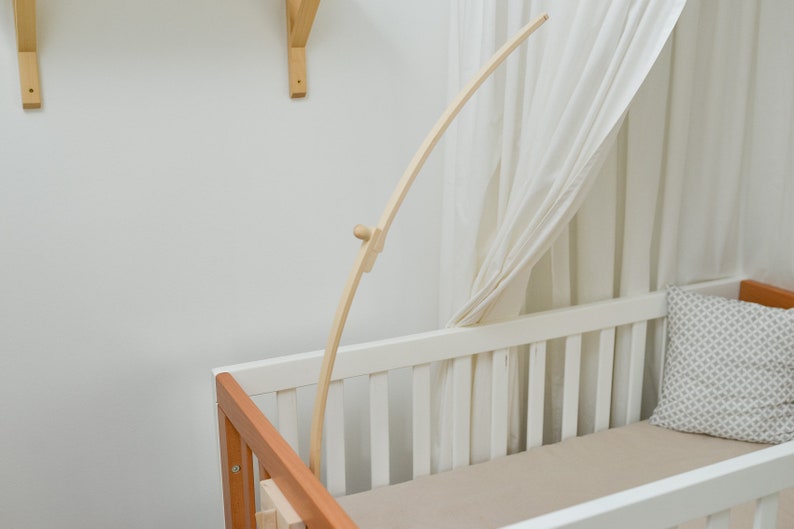 Wooden Baby Mobile Holder Natural Hanger for Baby Crib Nursery Etsy