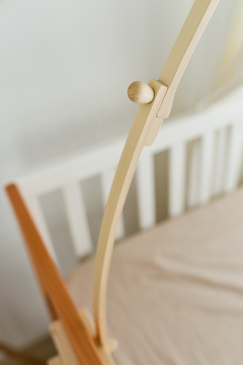Wooden Baby Mobile Holder Natural Hanger for Baby Crib Nursery Etsy