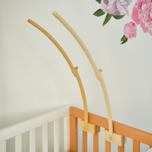 Baby mobile holder Mobile arm Wooden baby mobile stand Crib baby mobile attachment Nursery mobile stand
