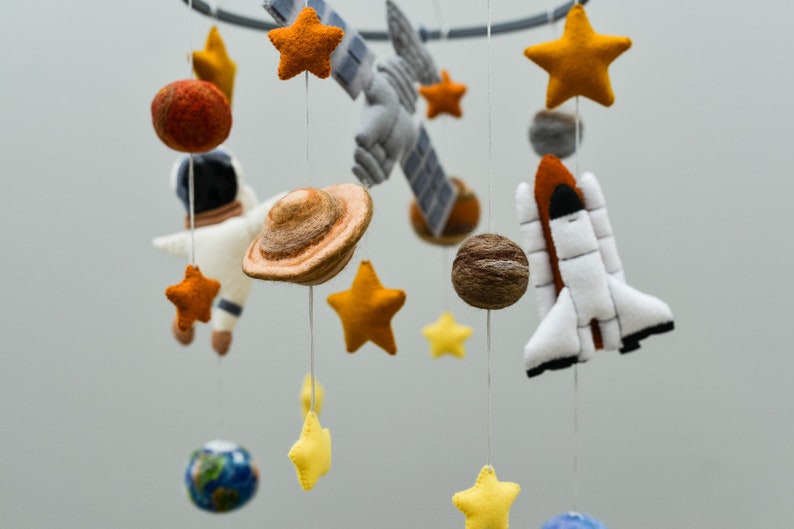 Space Baby Mobile Outer Space Nursery Hanging Decor Space Solar System ...