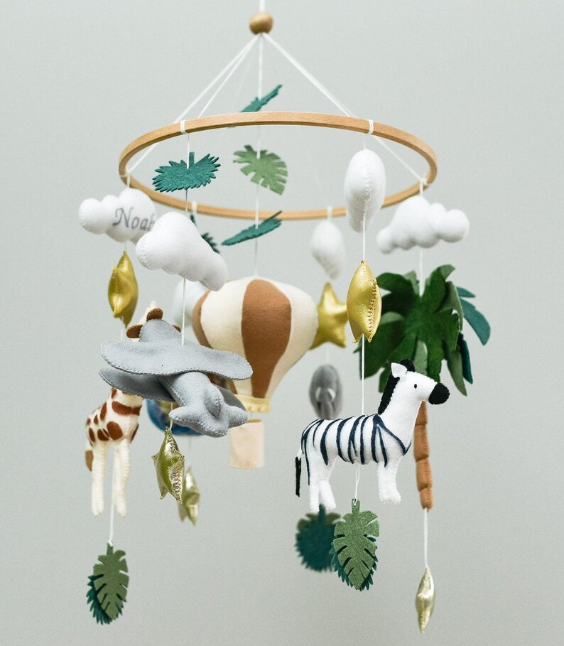 Safari Baby Mobile Jungle Crib Mobile Adventure Nursery Etsy