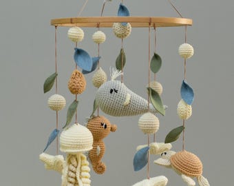 Ocean Baby Mobile Nautical Handmade Nursery Mobile